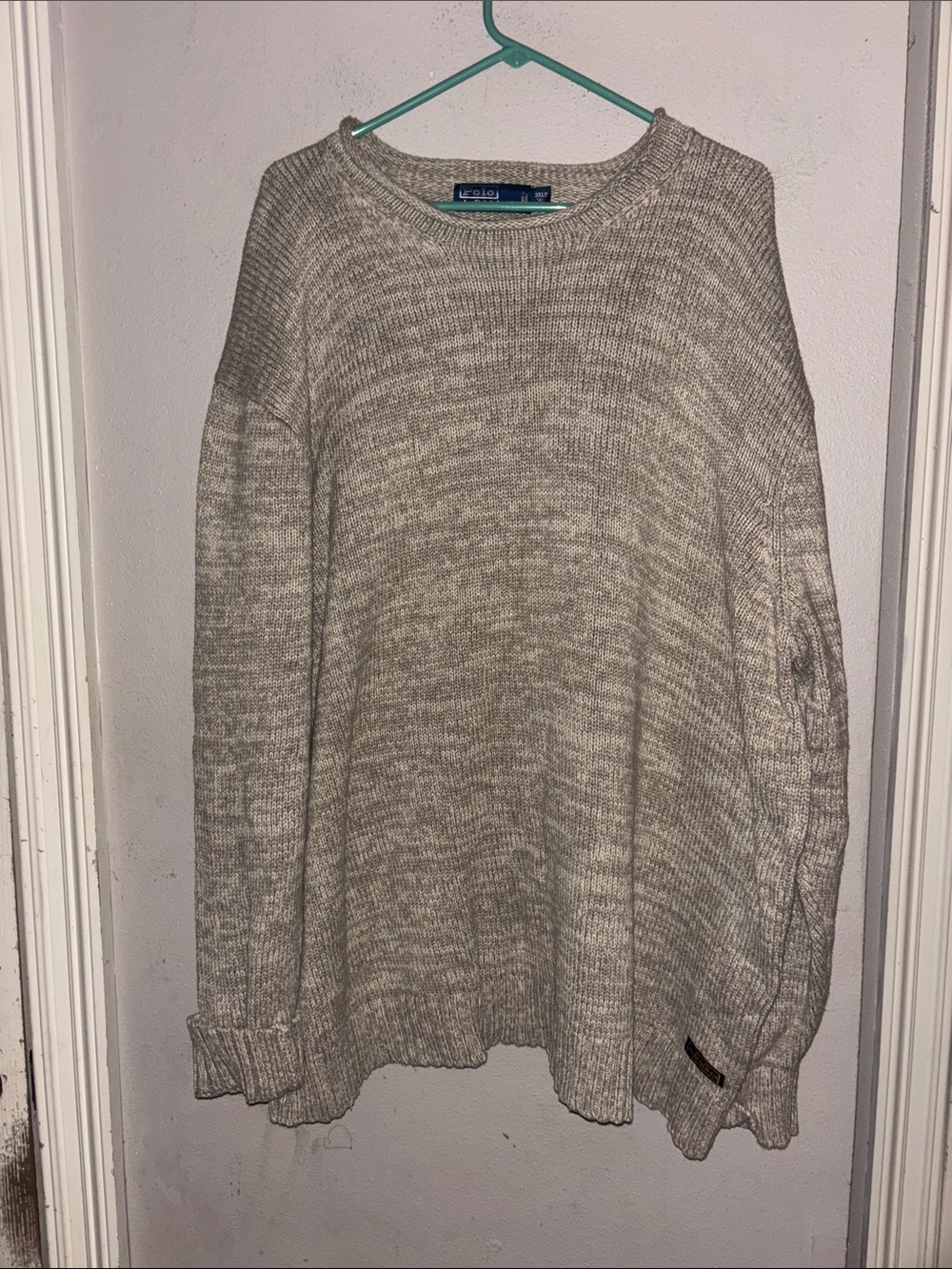 Ralph Lauren Polo Marled Beige Knit Sweater